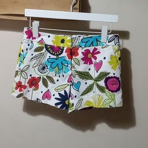 TRINA TURK CORBIN 2 FLORAL SHORTS SZ 2